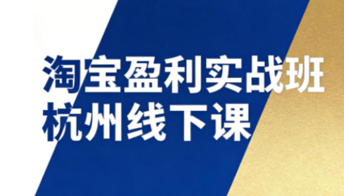淘宝盈利实战班杭州线下课12月26-28日(音频+字幕)，帮你掌握SOP流程+12门核心技术-小目标云网创