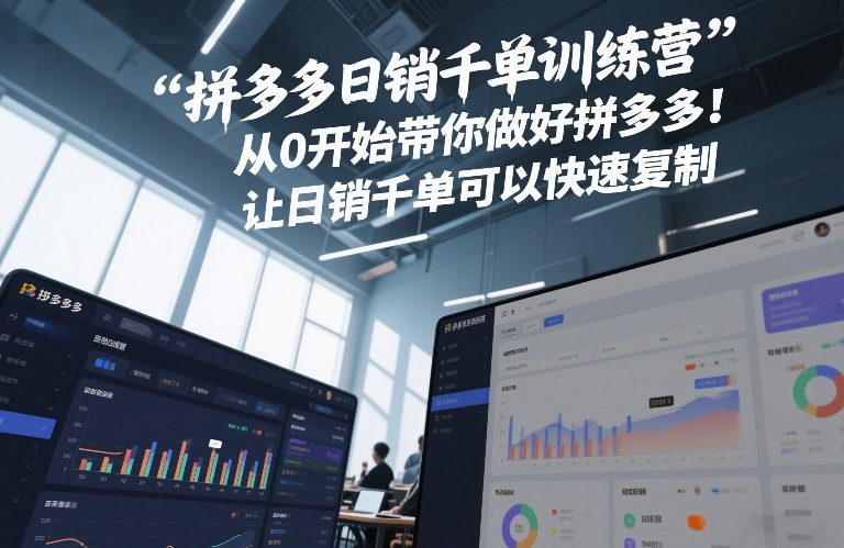 拼多多日销千单训练营，从0开始带你做好拼多多，让日销千单可以快速复制(更新26年1月)-小目标云网创