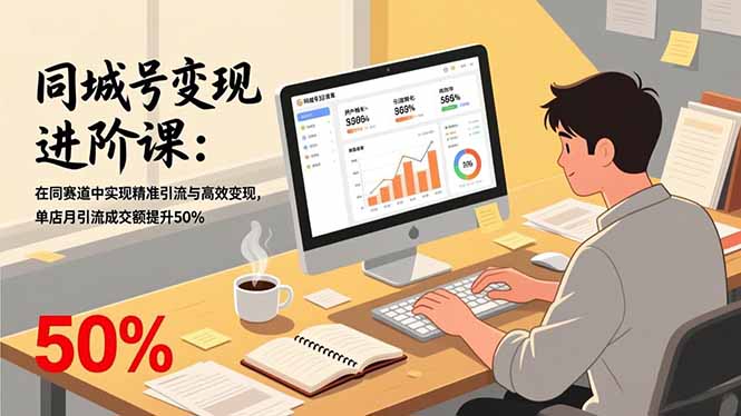 同城号变现进阶课：在同城赛道中实现精准引流与高效变现，单店月引流成交额提升50%-小目标云网创