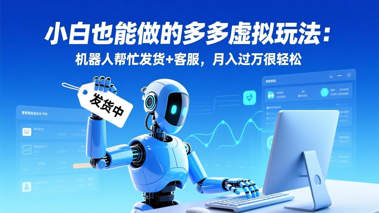 小白也能做的多多虚拟玩法：机器人帮忙发货+客服，月入过万很轻松-小目标云网创