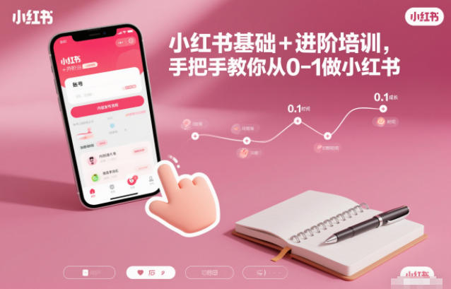 小红书基础+进阶培训，手把手教你从0-1做小红书-小目标云网创